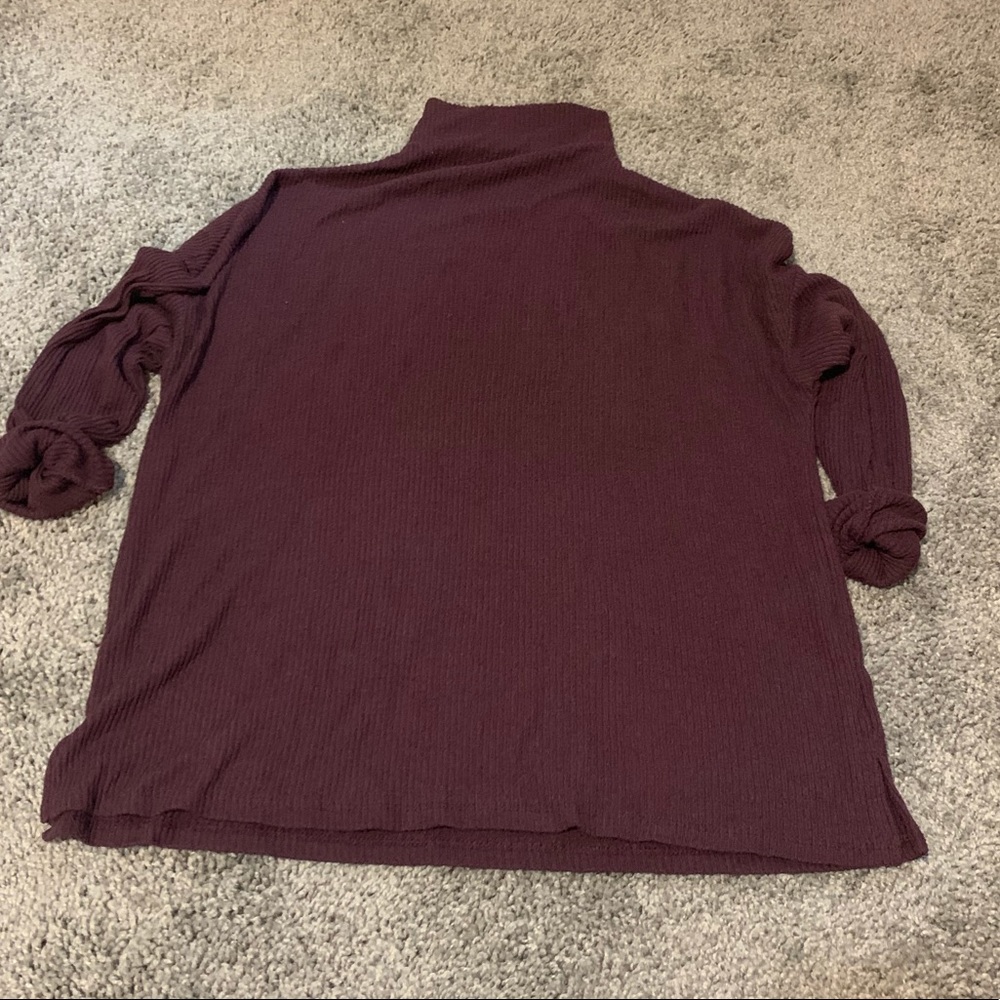 A New Day Burgundy ribbed shirt